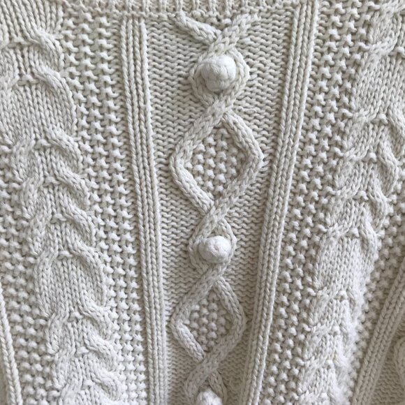 TALBOTS Fisherman's Sweater 100% Cotton Sz L UNWORN AUSTRALIA UNWORN NEW NO TAGS - Picture 6 of 6